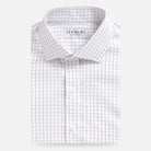 The Red Sadler Windowpane Twill Custom Shirt Custom Dress Shirt- Ledbury
