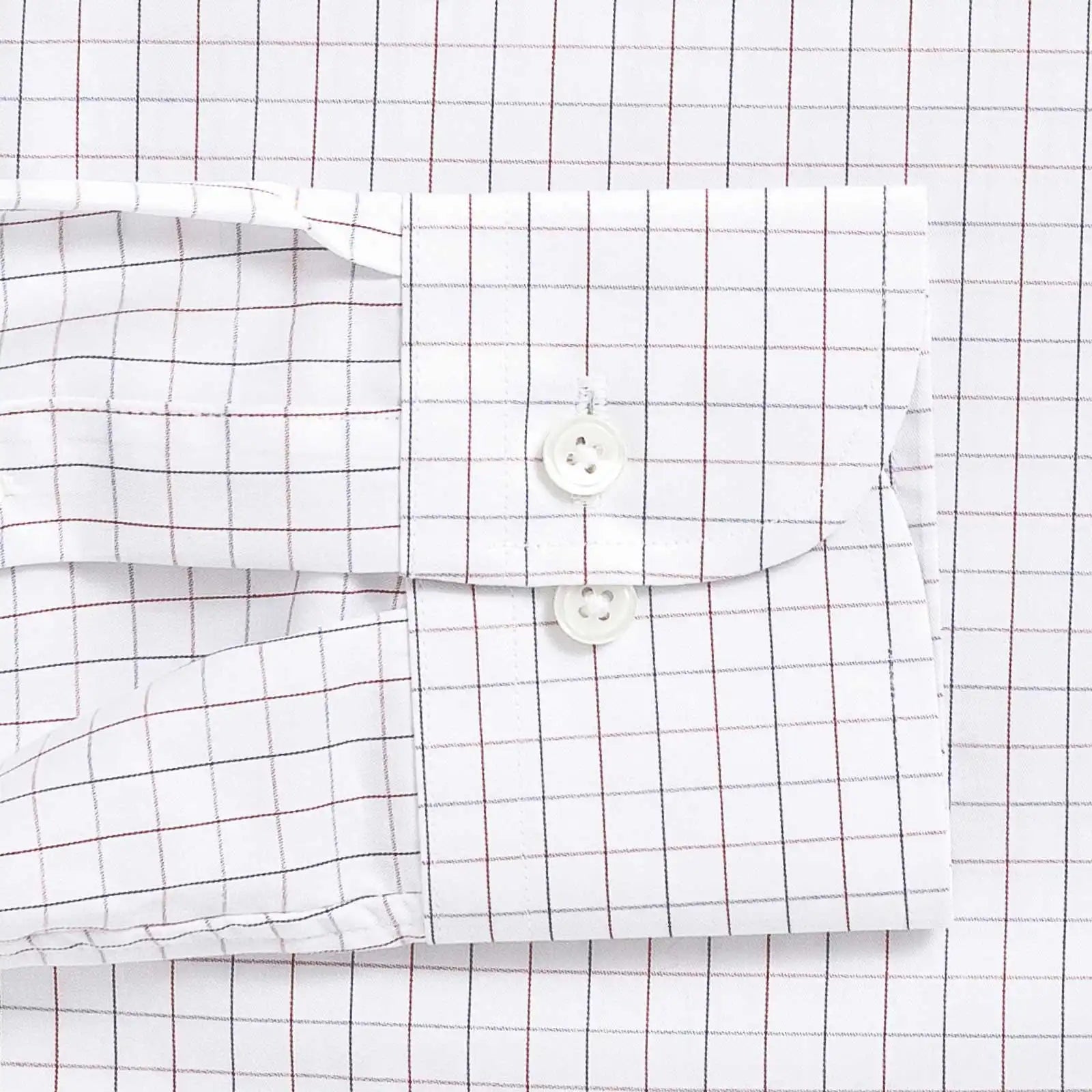 The Red Sadler Windowpane Twill Custom Shirt Custom Dress Shirt- Ledbury