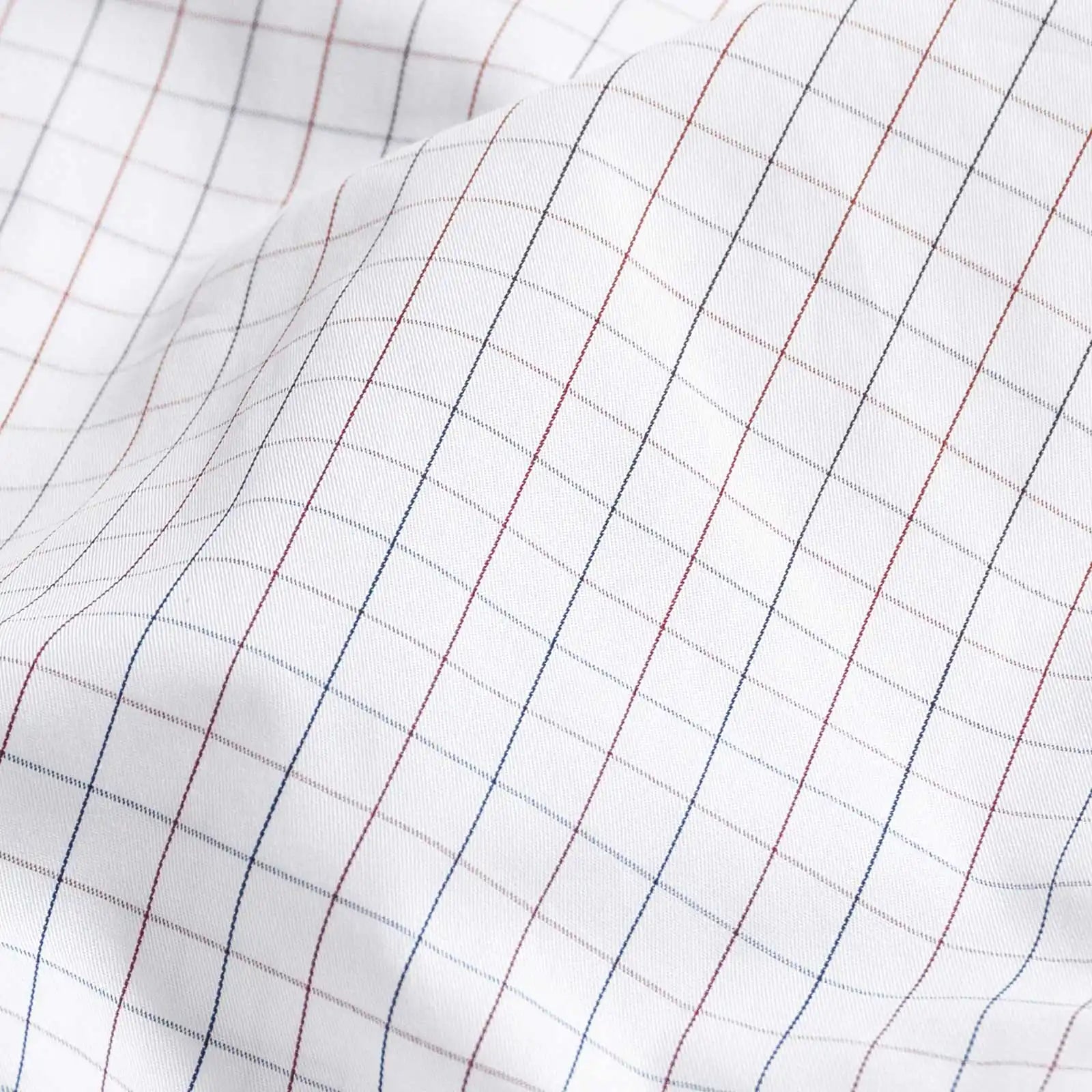 The Red Sadler Windowpane Twill Custom Shirt Custom Dress Shirt- Ledbury