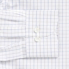 The Blue Sadler Windowpane Twill Custom Shirt Custom Dress Shirt- Ledbury
