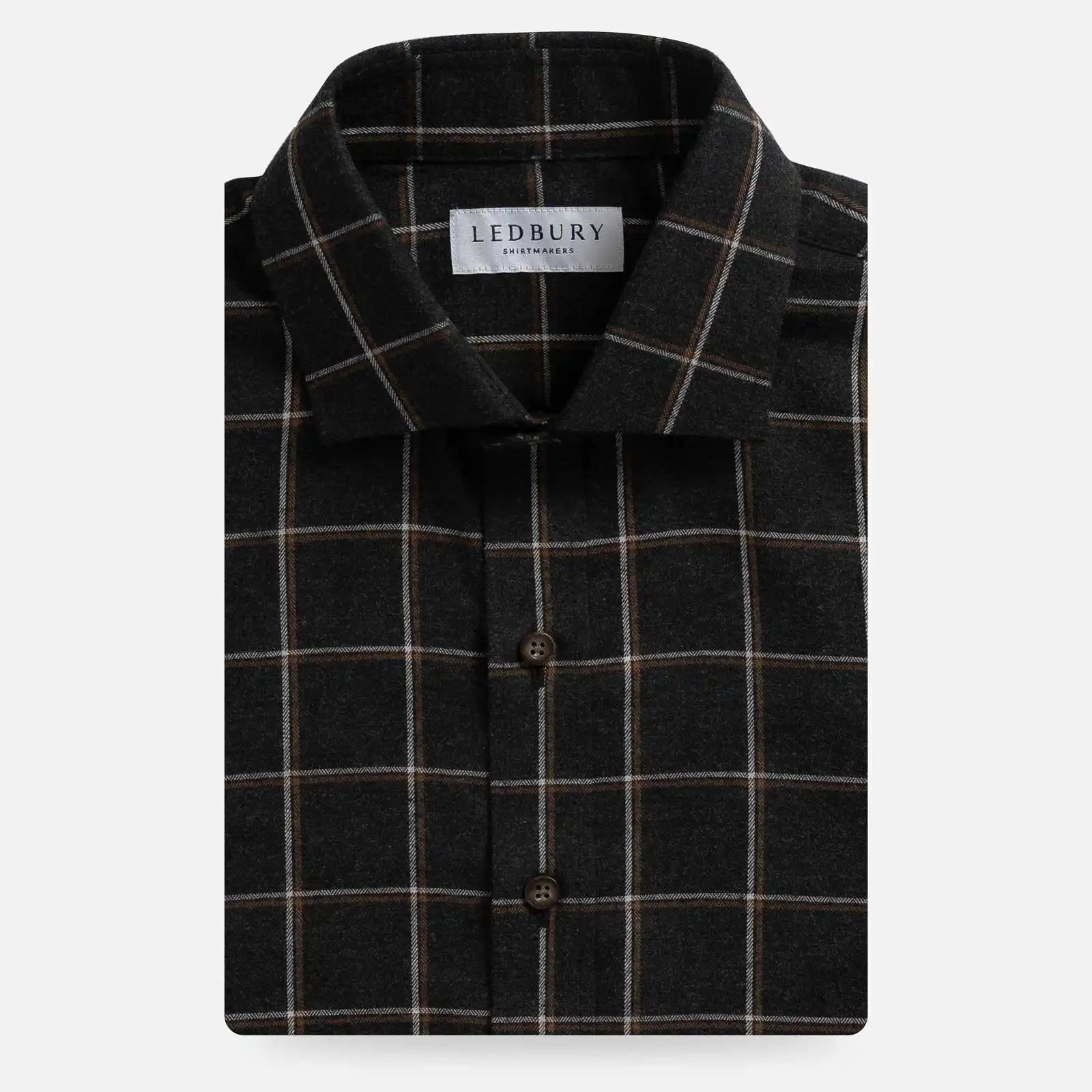 The Charcoal Orville Flannel Custom Shirt Custom Casual Shirt- Ledbury