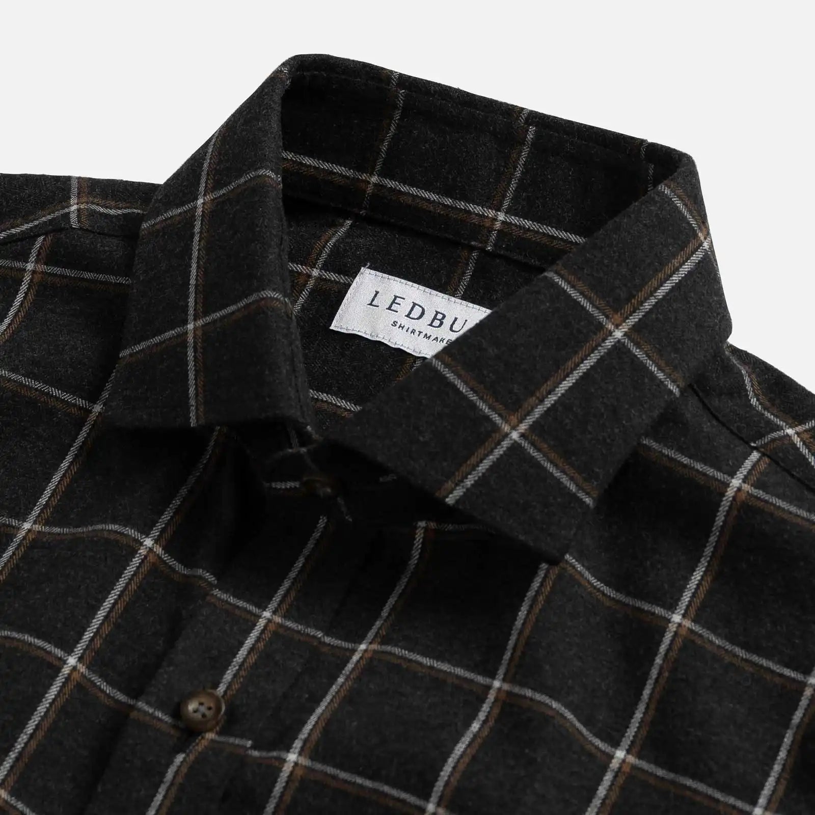 The Charcoal Orville Flannel Custom Shirt Custom Casual Shirt- Ledbury