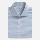 The Light Blue Albini Burrell Twill Check Custom Shirt Custom Dress Shirt- Ledbury