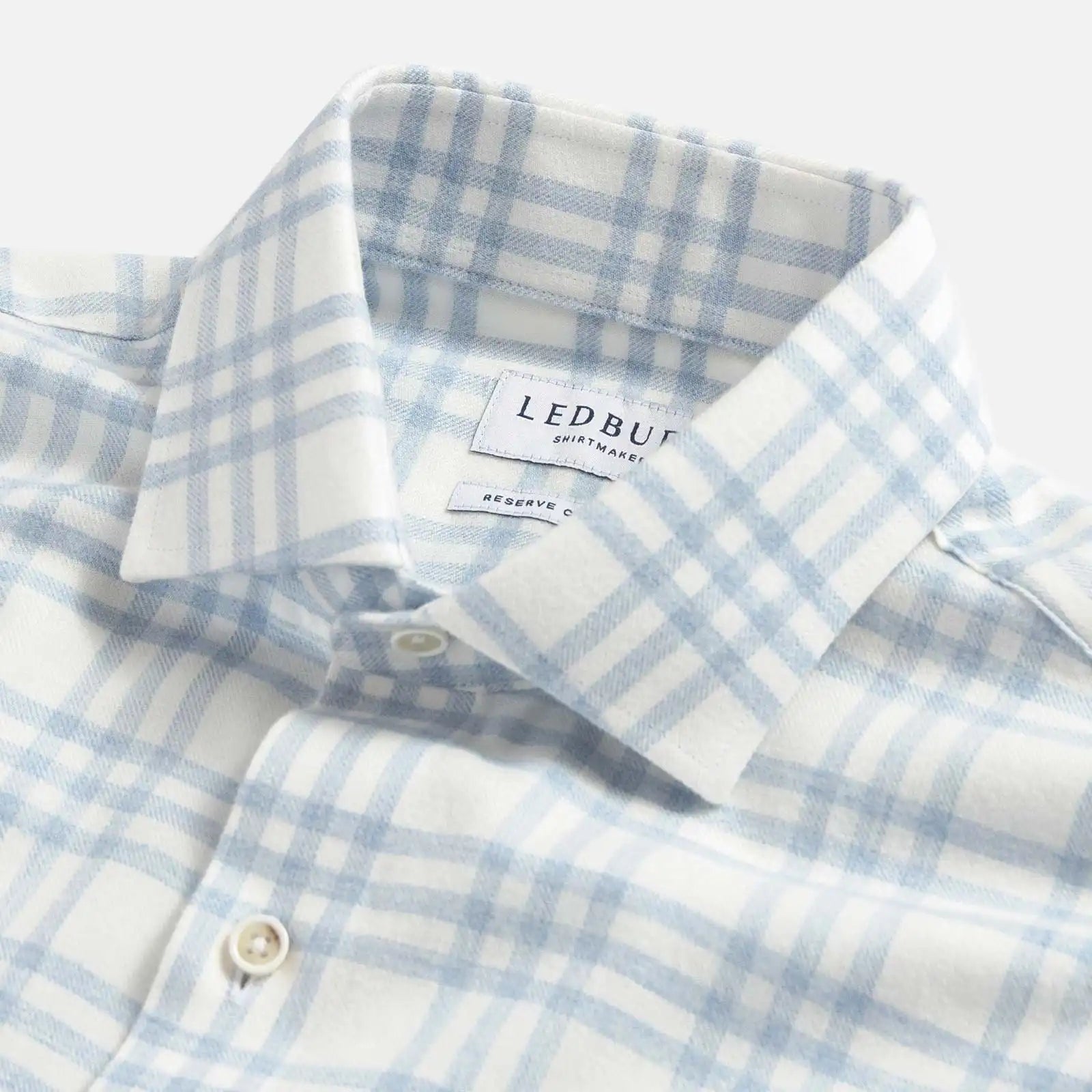 The Soft Blue Albini Arcadian Brushed Cotton Custom Shirt Custom Casual Shirt- Ledbury