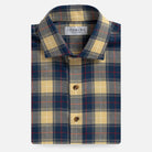 The Buff Yellow Fulton Flannel Custom Shirt Custom Casual Shirt- Ledbury