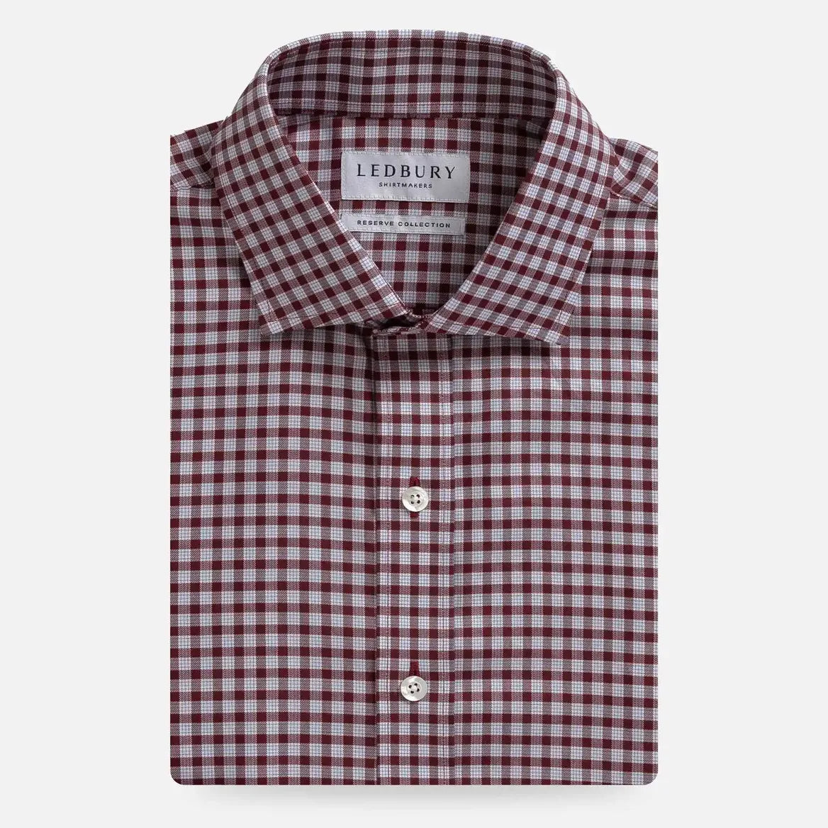 The Red Thomas Mason Britton Twill Check Custom Shirt Custom Dress Shirt- Ledbury