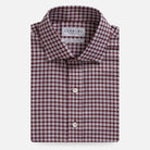The Red Thomas Mason Britton Twill Check Custom Shirt Custom Dress Shirt- Ledbury