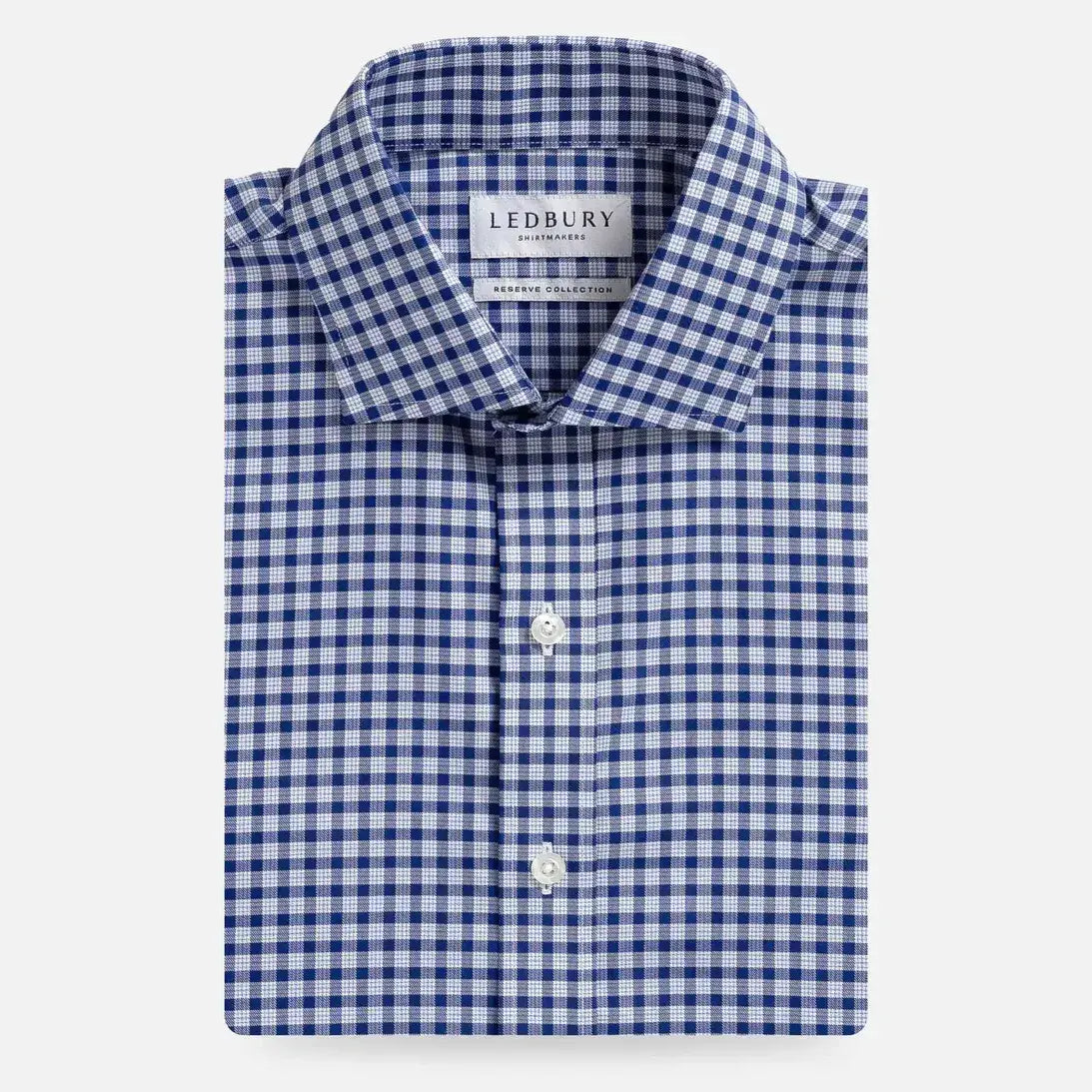 The Blue Thomas Mason Britton Twill Check Custom Shirt Custom Dress Shirt- Ledbury