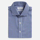 The Blue Thomas Mason Britton Twill Check Custom Shirt Custom Dress Shirt- Ledbury