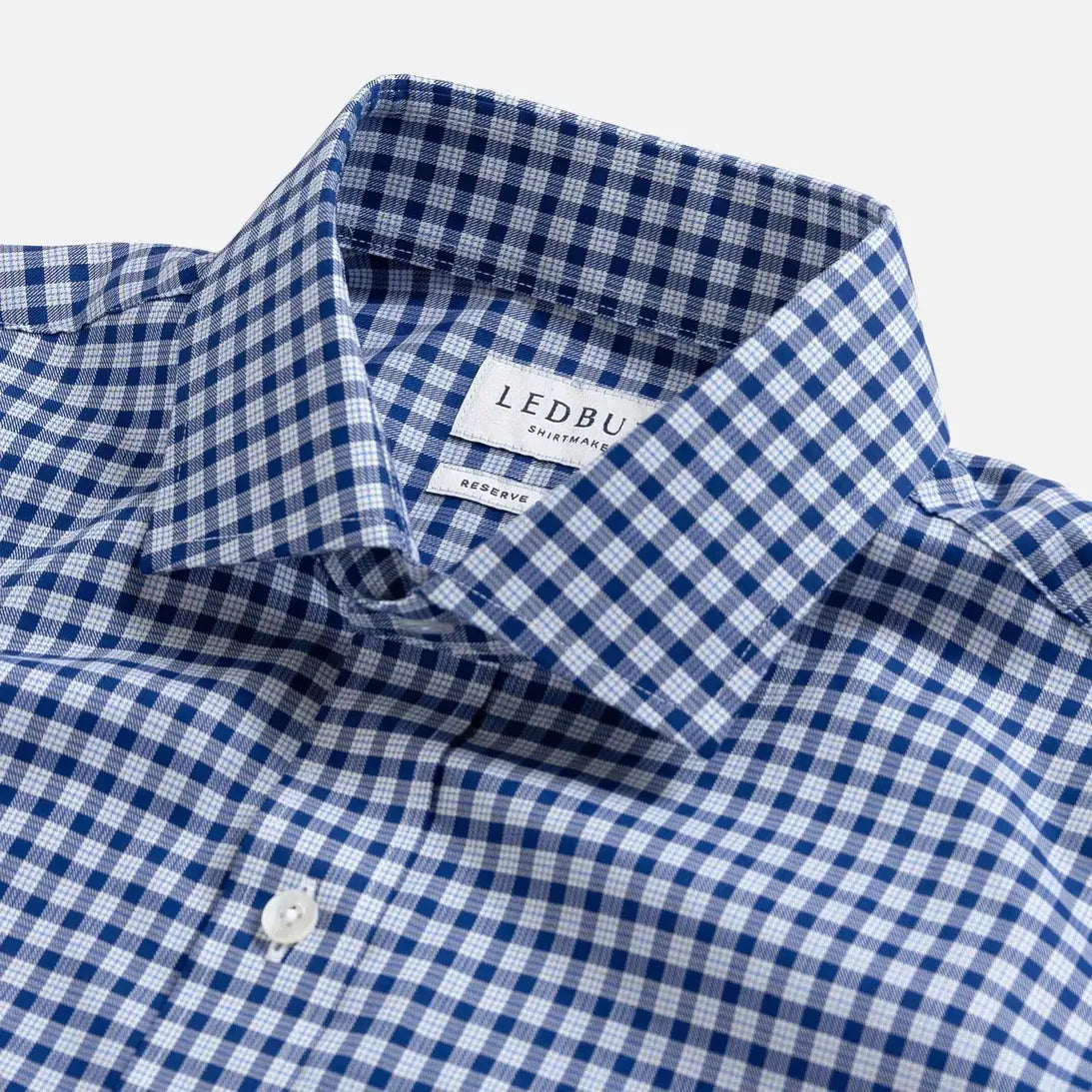 The Blue Thomas Mason Britton Twill Check Custom Shirt Custom Dress Shirt- Ledbury