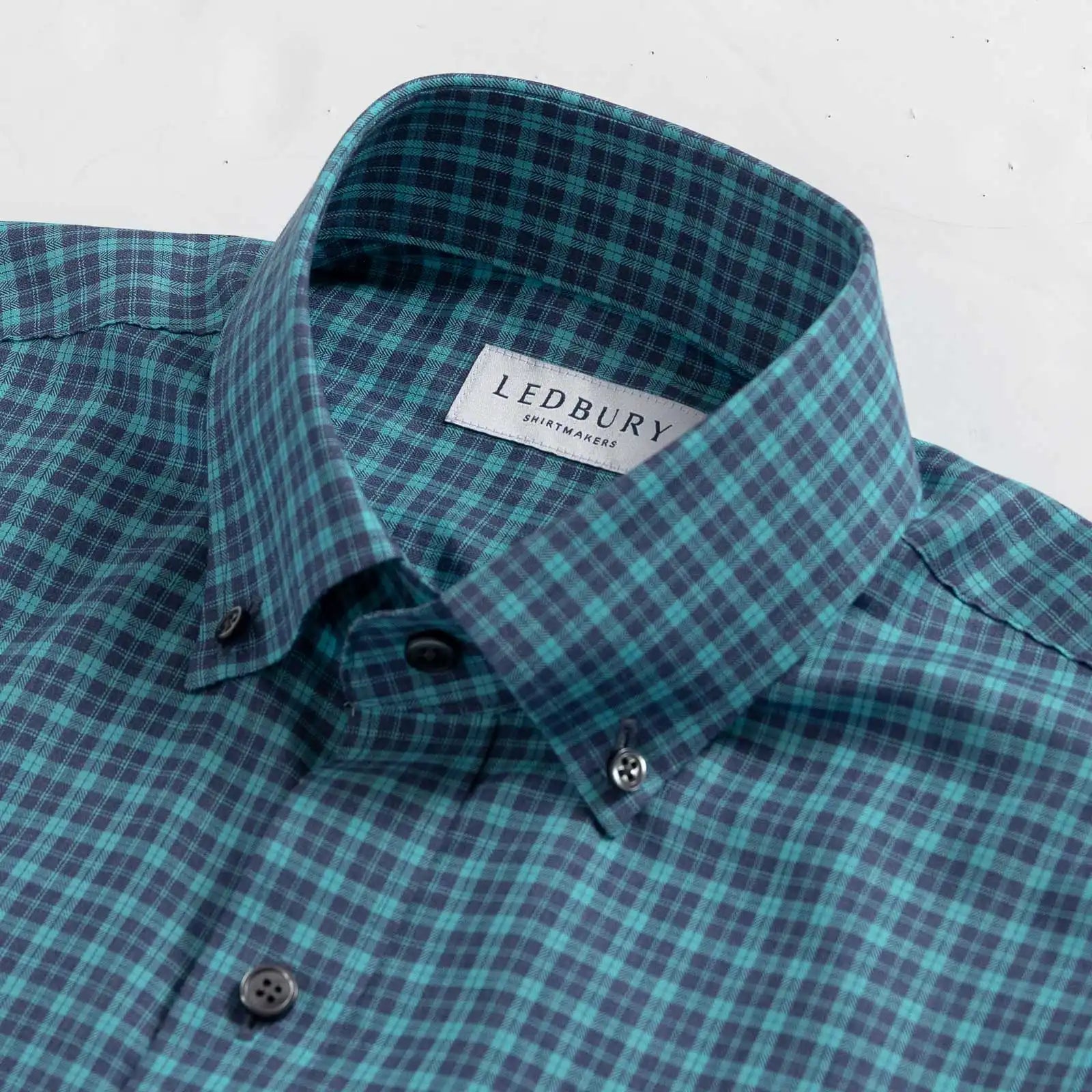 The Aqua Porter Check Custom Shirt Custom Casual Shirt- Ledbury