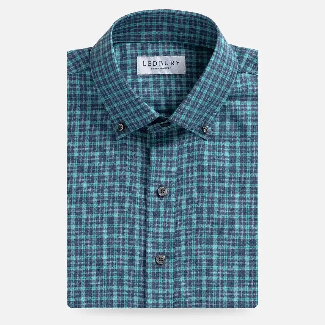 The Aqua Porter Check Custom Shirt Custom Casual Shirt- Ledbury