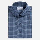 The Smoky Blue Porter Check Custom Shirt Custom Casual Shirt- Ledbury