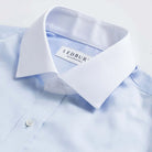 The Light Blue Signature Fine Twill Winchester Collar Custom Shirt Custom Dress Shirt- Ledbury