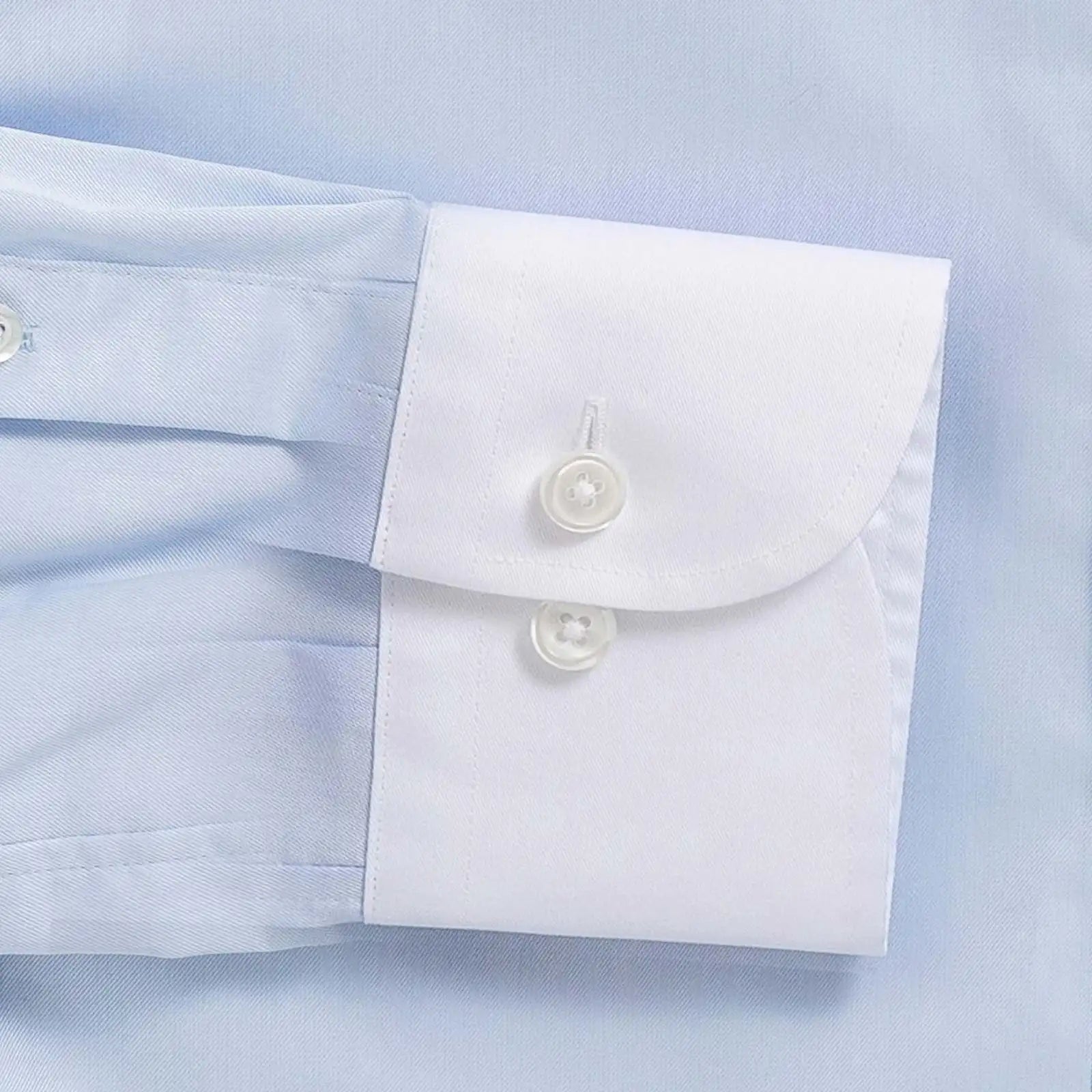 The Light Blue Signature Fine Twill Winchester Collar Custom Shirt Custom Dress Shirt- Ledbury