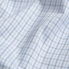 Blue tattersall fabric close-up – Ledbury Kent premium cotton