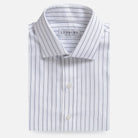 Navy Courtland Stripe Oxford dress shirt - Ledbury men's button-down