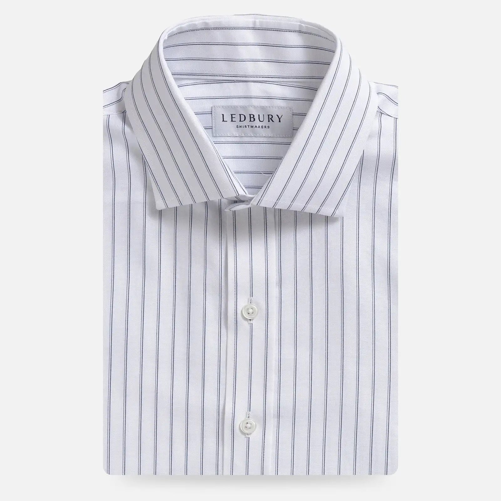 Navy Courtland Stripe Oxford dress shirt - Ledbury men's button-down