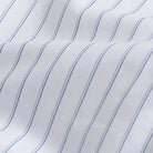100% cotton oxford fabric detail - Navy Courtland Stripe shirt by Ledbury
