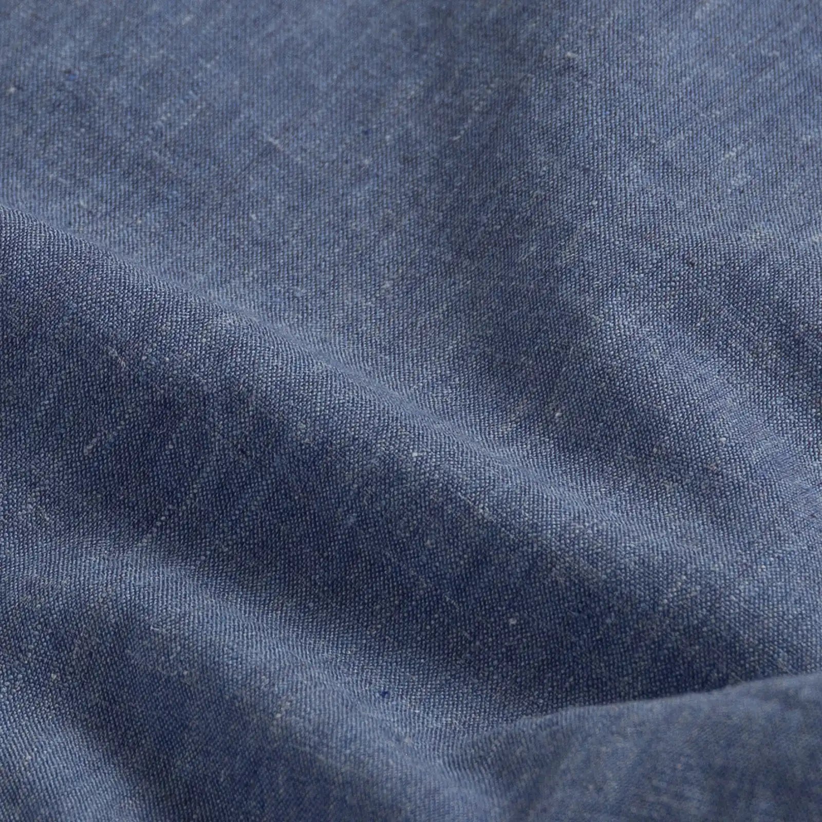 70% cotton 30% linen fabric detail | Blue Cayman shirt | Ledbury
