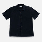 Navy Clancy Terry Cloth Camp Collar shirt - Ledbury men's casual shirt