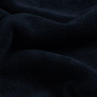 Plush terry cloth fabric detail - Navy Clancy Camp Collar shirt by Ledbury