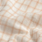 Premium check weave fabric close-up, pale pink, Ledbury