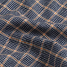 Navy Guilford houndstooth check fabric weave close-up detail