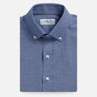 folded blue brushed oxford shirt by Ledbury