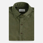 Olive green corduroy custom shirt - Ledbury Benwood