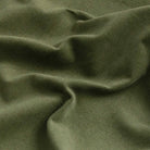 Custom corduroy shirt olive green fabric detail close-up