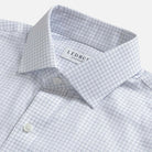 Blue Lymann Check shirt sleeve detail - double button barrel cuff