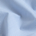Light blue stretch poplin fabric detail - Ledbury Parksley Stripe dress shirt
