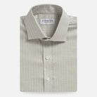 Light sage Baldwick Check custom dress shirt - Ledbury front view