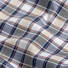 Vintage navy plaid oxford fabric detail - Ledbury Kenmore casual shirt