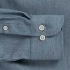 Double button barrel cuff detail on the Light Blue Cambell Chambray — Ledbury