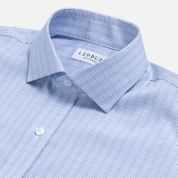 The Blue Lawson Check Non Iron Comfort Stretch Check Custom Shirt