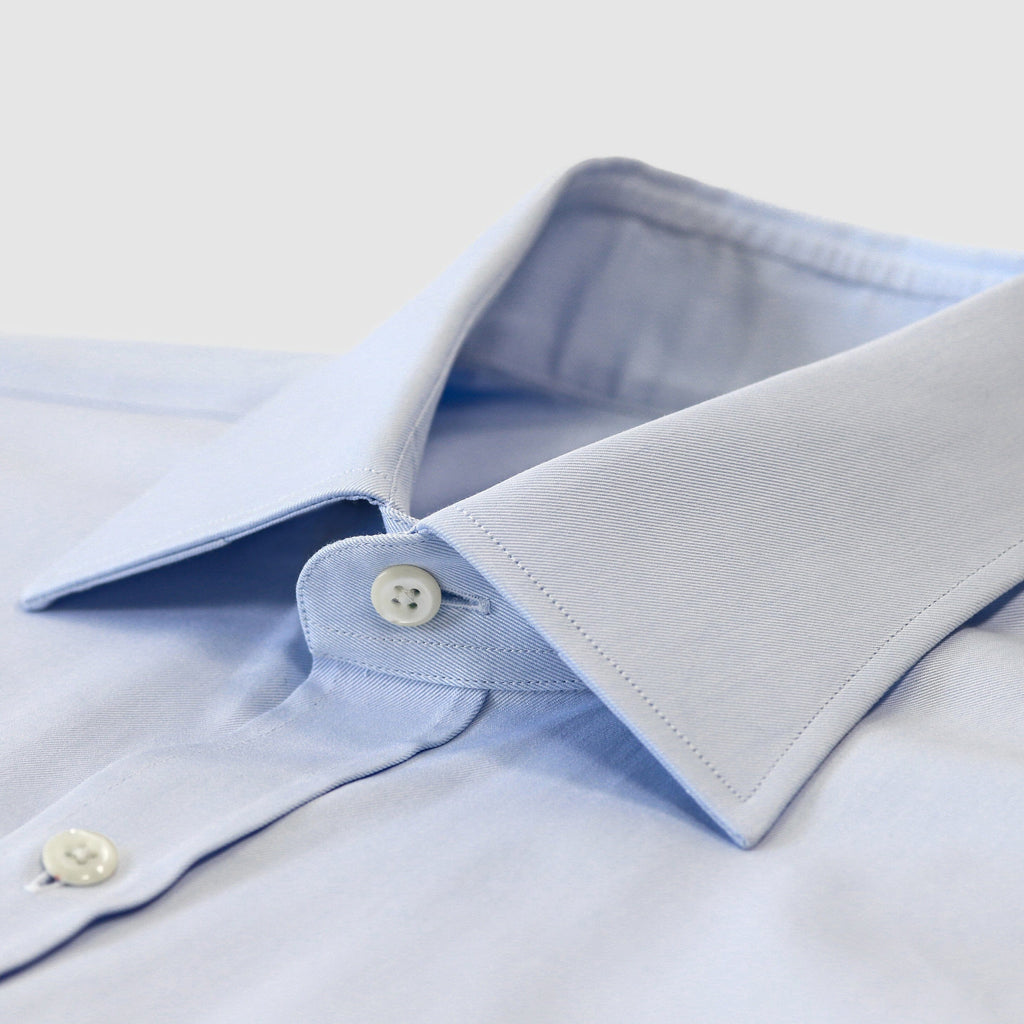 The Light Blue Signature Fine Twill Custom Shirt Custom Dress Shirt- Ledbury