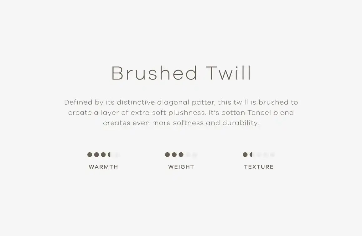 Warmth 3.5/5, Weight 3/5, Texture 1.5/5 (smooth)