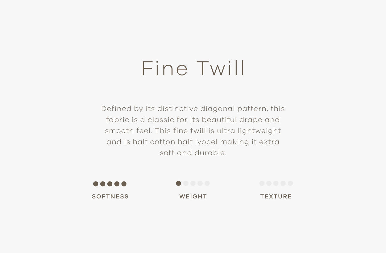 Softness 5/5, Weight 1/5, Texture 0/5 (smooth)