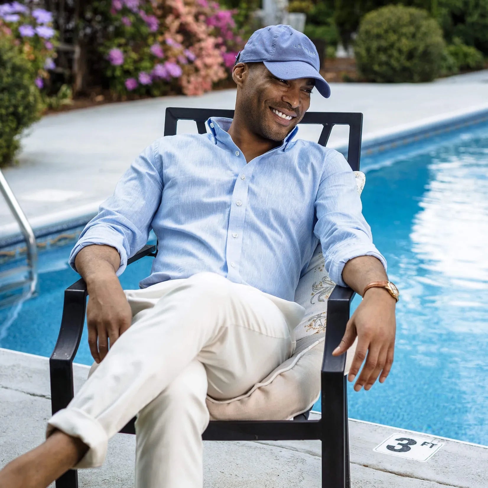 The Light Blue Sandoval Oxford Chambray Custom Shirt Custom Casual Shirt- Ledbury