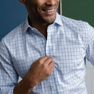 The Navy Blue Arville Comfort Strech Custom Shirt Custom Dress Shirt- Ledbury