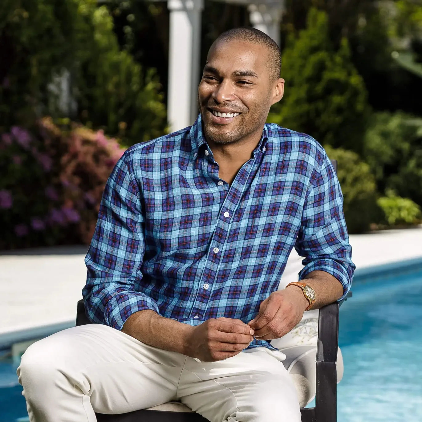 The Albini Brody Linen Custom Shirt Custom Casual Shirt- Ledbury