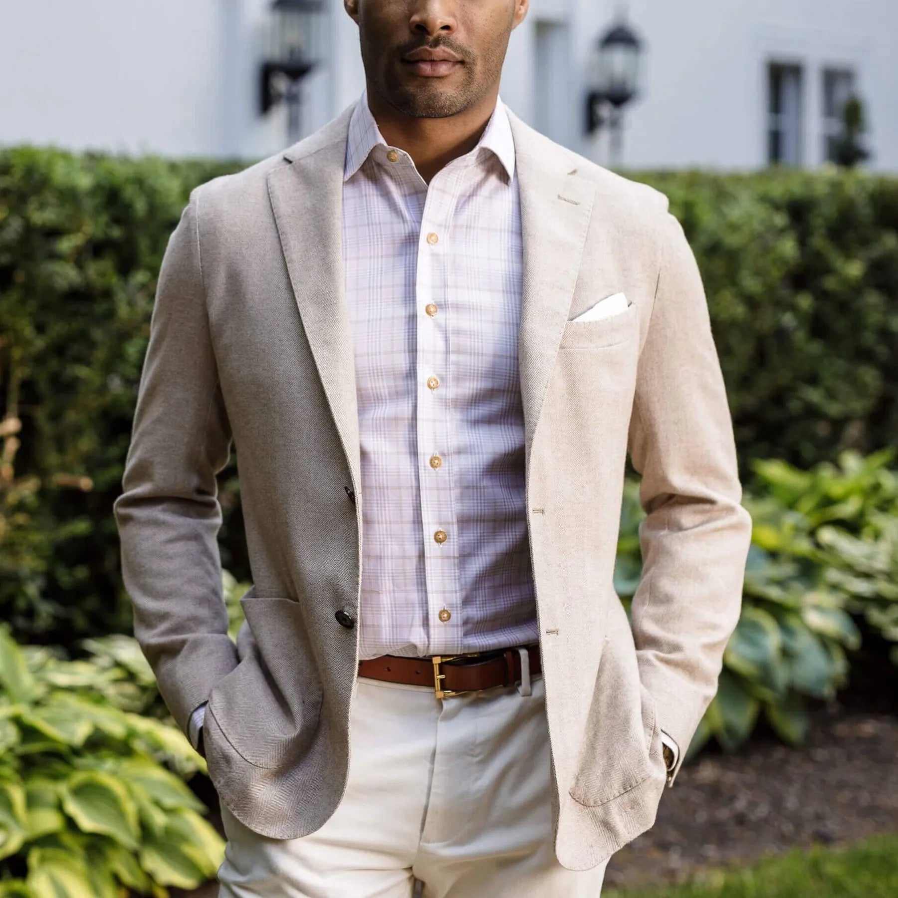 The Wheat Coventry Comfort Stretch Custom Shirt Custom Dress Shirt- Ledbury