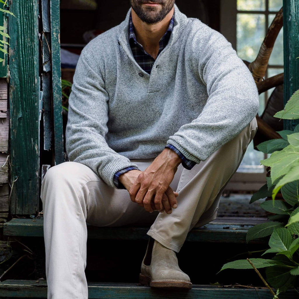 The Smoke Heather Brewer Mock Neck Sweater Sweater- Ledbury