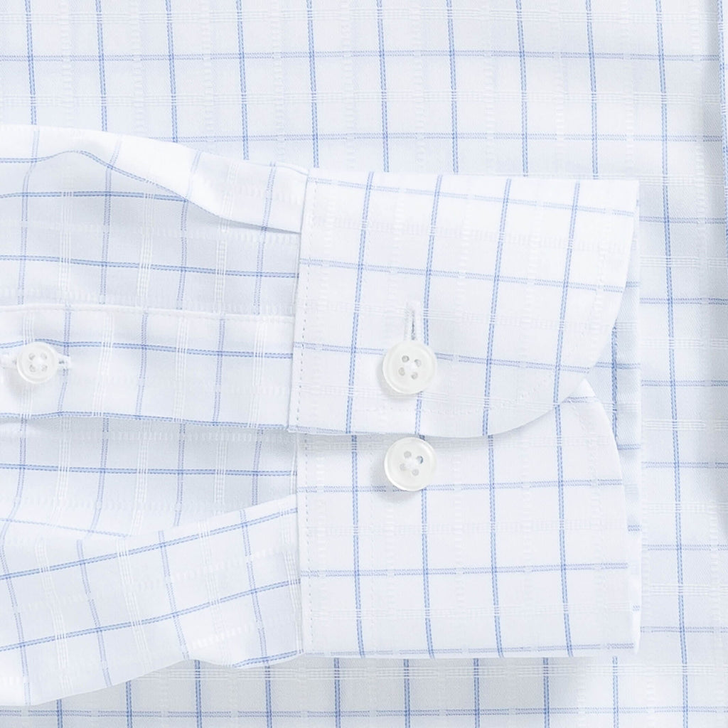 The Blue Albini Goodman Tattersall Custom Shirt Custom Dress Shirt- Ledbury