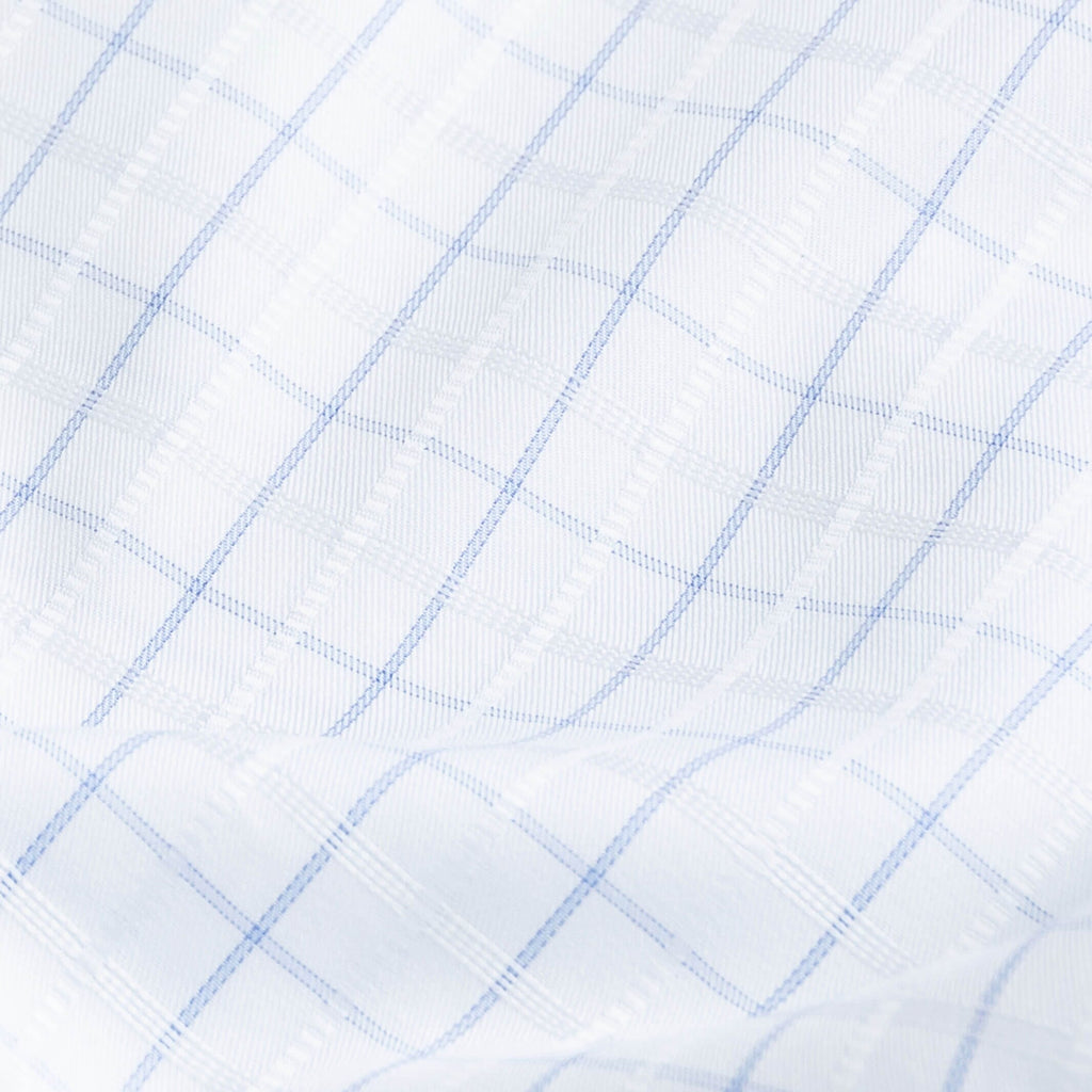 The Blue Albini Goodman Tattersall Custom Shirt Custom Dress Shirt- Ledbury