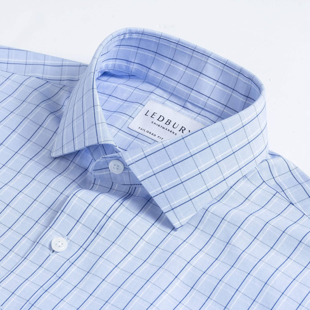 The Blue Bayard Check Dress Shirt Dress Shirt- Ledbury