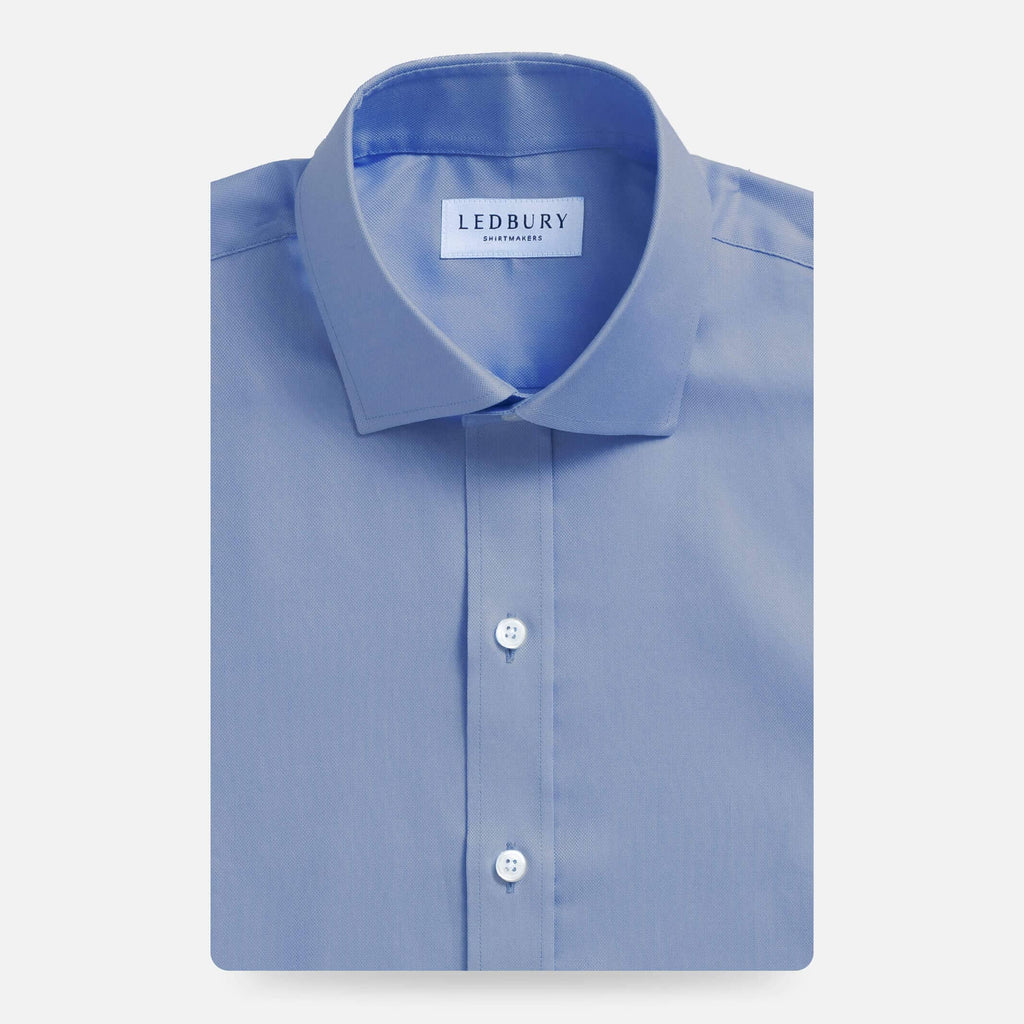 The Blue Brenford Royal Oxford Custom Shirt Custom Dress Shirt- Ledbury