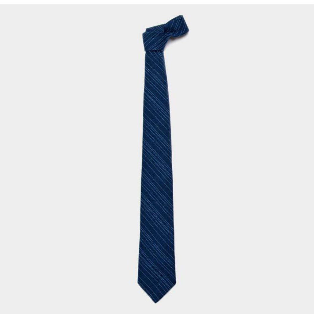 The Blue Carlton Stripe Tie Tie- Ledbury